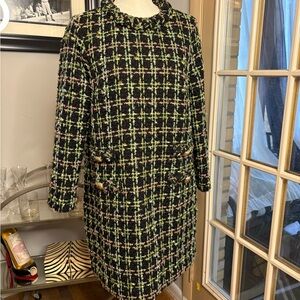 Tuckernuck Textured  dress with Green and Red Accents medium